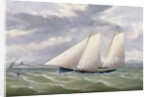 A Cutter in a Strong Wind Flying a Burgee of the Royal Thames Yacht Club by Arthur Wellington Fowles