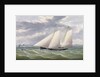 A Cutter in a Strong Wind Flying a Burgee of the Royal Thames Yacht Club by Arthur Wellington Fowles