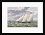 A Cutter in a Strong Wind Flying a Burgee of the Royal Thames Yacht Club by Arthur Wellington Fowles