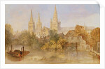 Lichfield Cathedral from Stowe Pool, c.1850 by English School