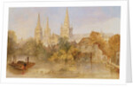 Lichfield Cathedral from Stowe Pool, c.1850 by English School