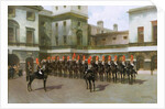 The Blues and Royals, Guard Mounting Parade, Whitehall by Charles Edouard Armand-Dumaresq