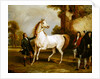 The Earl of Godolphin's 'Roxana' held by her jockey, 1845 by Francis Calcraft Turner