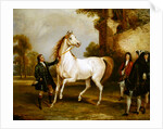The Earl of Godolphin's 'Roxana' held by her jockey, 1845 by Francis Calcraft Turner