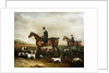 Michael Beverley with his Whipper in and Harriers, 1831 by Edwin W. Cooper
