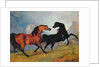 Horses fighting by Sawrey Gilpin