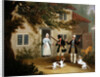 Two sportsmen with their pointers setting out from a cottage, c.1830 by James Pollard