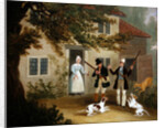 Two sportsmen with their pointers setting out from a cottage, c.1830 by James Pollard