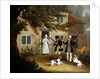 Two sportsmen with their pointers setting out from a cottage, c.1830 by James Pollard