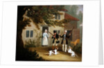 Two sportsmen with their pointers setting out from a cottage, c.1830 by James Pollard