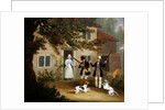 Two sportsmen with their pointers setting out from a cottage, c.1830 by James Pollard