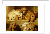 Hounds in a kennel by Edwin Landseer