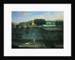 Country house scene with deer and arboretum by Balthasar Nebot