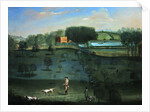 Country house scene with deer and arboretum by Balthasar Nebot