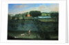Country house scene with deer and arboretum by Balthasar Nebot