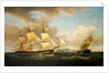 Shipping scene by Thomas Whitcombe
