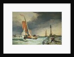 Zuider Zee - boat returning to port by Edward William Cooke