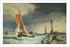 Zuider Zee - boat returning to port by Edward William Cooke