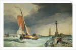 Zuider Zee - boat returning to port by Edward William Cooke
