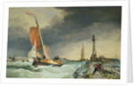 Zuider Zee - boat returning to port by Edward William Cooke