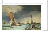 Zuider Zee - boat returning to port by Edward William Cooke