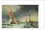 Zuider Zee - boat returning to port by Edward William Cooke