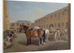 Loading the Drays at Whitbread Brewery, Chiswell Street, London, 1783 by George Garrard