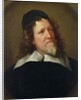 Portrait of Inigo Jones wearing a black tunic and cap by Jonathan Richardson