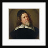 Portrait of Inigo Jones wearing a black tunic and cap by Jonathan Richardson