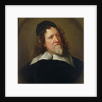 Portrait of Inigo Jones wearing a black tunic and cap by Jonathan Richardson