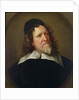 Portrait of Inigo Jones wearing a black tunic and cap by Jonathan Richardson