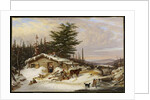Settler's Log House, 1856 by Cornelius Krieghoff