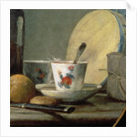 Jar of Apricots, 1758, detail by Jean-Baptiste Simeon Chardin