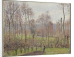 Poplars, Grey Weather, Eragny, 1895 by Camille Pissarro