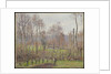Poplars, Grey Weather, Eragny, 1895 by Camille Pissarro