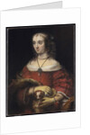 Portrait of a Lady with a Lap Dog, c.1665 by Rembrandt Harmensz. van Rijn