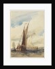 Dutch Fishing Vessels near the French Coast, 1825 by Richard Parkes Bonington