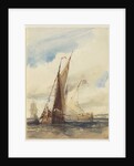 Dutch Fishing Vessels near the French Coast, 1825 by Richard Parkes Bonington