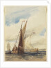 Dutch Fishing Vessels near the French Coast, 1825 by Richard Parkes Bonington