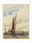 Dutch Fishing Vessels near the French Coast, 1825 by Richard Parkes Bonington