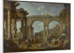 A Capriccio of Roman Ruins with the Arch of Constantine, c.1755 by Giovanni Paolo Pannini or Panini