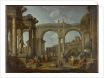 A Capriccio of Roman Ruins with the Arch of Constantine, c.1755 by Giovanni Paolo Pannini or Panini