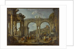 A Capriccio of Roman Ruins with the Arch of Constantine, c.1755 by Giovanni Paolo Pannini or Panini