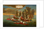 Capture of a Turkish Ship by Galleys and Ships of the Order under the Command of Fleurigny, off Tripoli by Maltese School