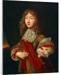 Portrait of a young knight holding insignia, c.1700 by Sebastien (school of) Bourdon