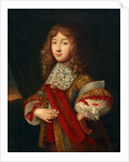 Portrait of a young knight holding insignia, c.1700 by Sebastien (school of) Bourdon