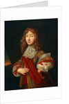Portrait of a young knight holding insignia, c.1700 by Sebastien (school of) Bourdon