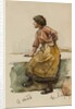 Study of a Girl on a Harbour Wall by Walter Langley
