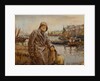 Fisherman on Newlyn Harbour Wall, 1920 by Henry Meynell Rheam