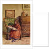 Girl Sitting Reading by John Guttridge Sykes